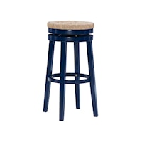 Coastal Barstool with Natural Sea Grass Swivel Seat