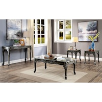 Traditional 3 Piece Coffee Table Set with Cabriole Legs