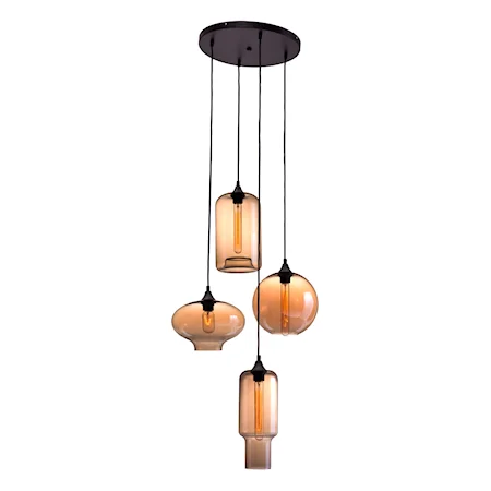 Lambie Ceiling Lamp Rust & Amber