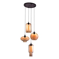 Lambie Ceiling Lamp Rust & Amber