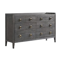 Contemporary 6-Drawer Dresser with Cedar Lined Bottom Panels