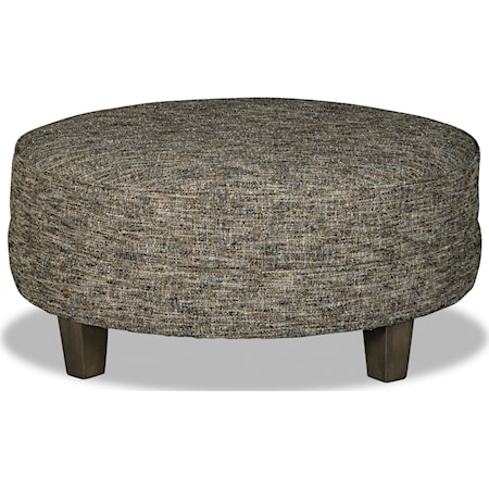 Customizable Large Round Cocktail Ottoman