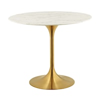 36" Round Artificial Marble Dining Table