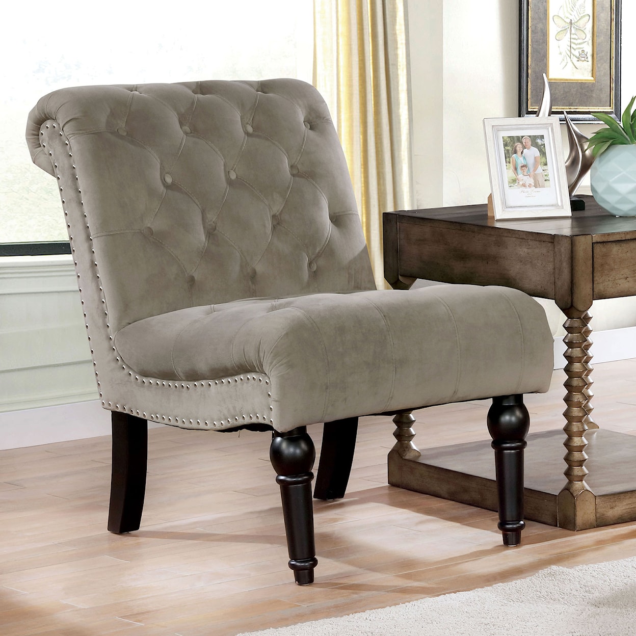 Furniture of America Louella Armless Chair