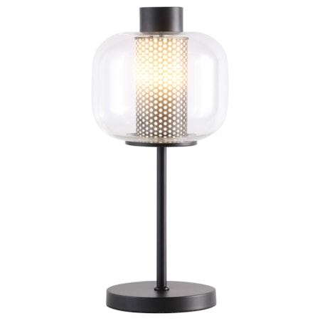 22-inch Glass Shade Bedside Table Lamp