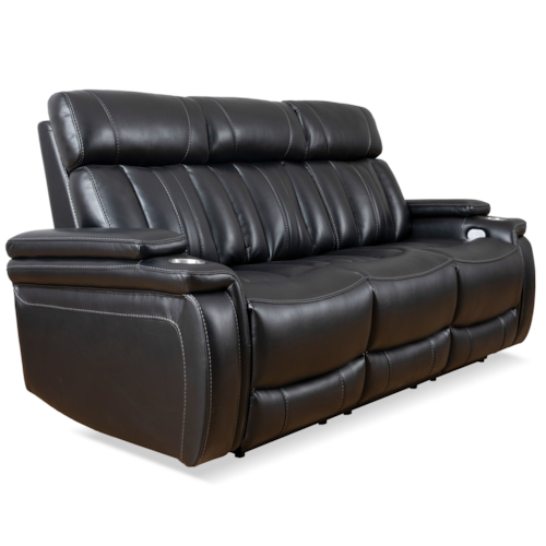 Casual Power Reclining Sofa with Drop Down Center Console