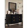 New Classic Furniture Kailani Dresser with Attached Mirror