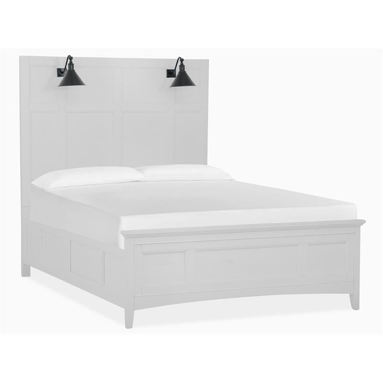 Magnussen Home Heron Cove Bedroom Queen Lamp Panel Bed