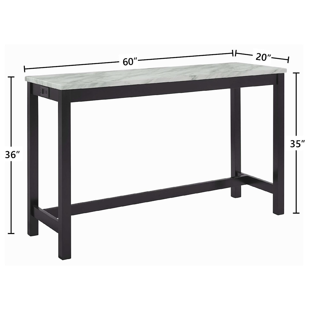 New Classic Celeste Theater Bar Table W/ 3 Stools