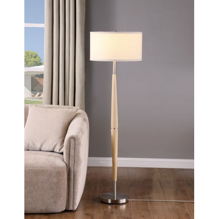 58-inch Drum Shade Tapered Floor Lamp