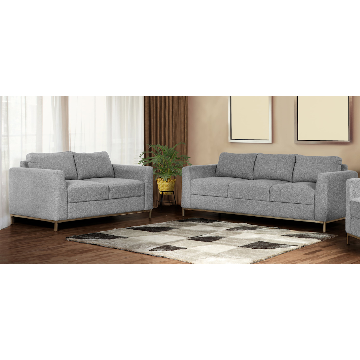 New Classic Furniture Newport Sofa and Loveseat Set