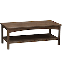 McMillan Transitional Coffee Table with Open Bottom Shelf