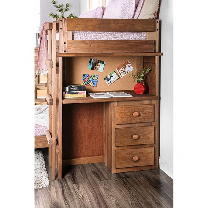Furniture of America Eileen Twin Over Twin Loft Bed