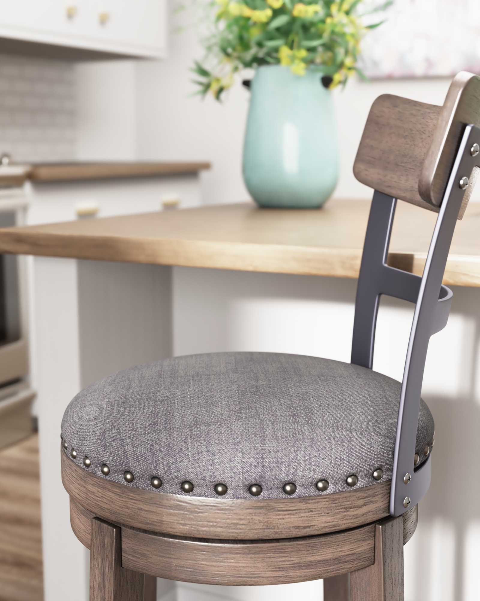 Signature Design by Ashley Caitbrook Tall Uph Swivel Barstool