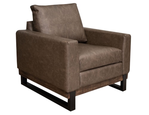 Contemporary Armchair with Track Arms