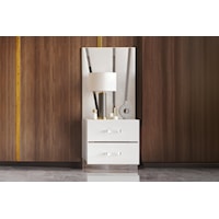 Glam 2-Drawer Nightstand with English Dovetail Construction