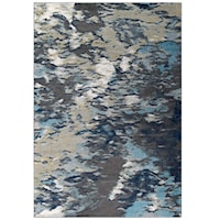 Foliage Contemporary Modern Abstract 5x8 Area Rug