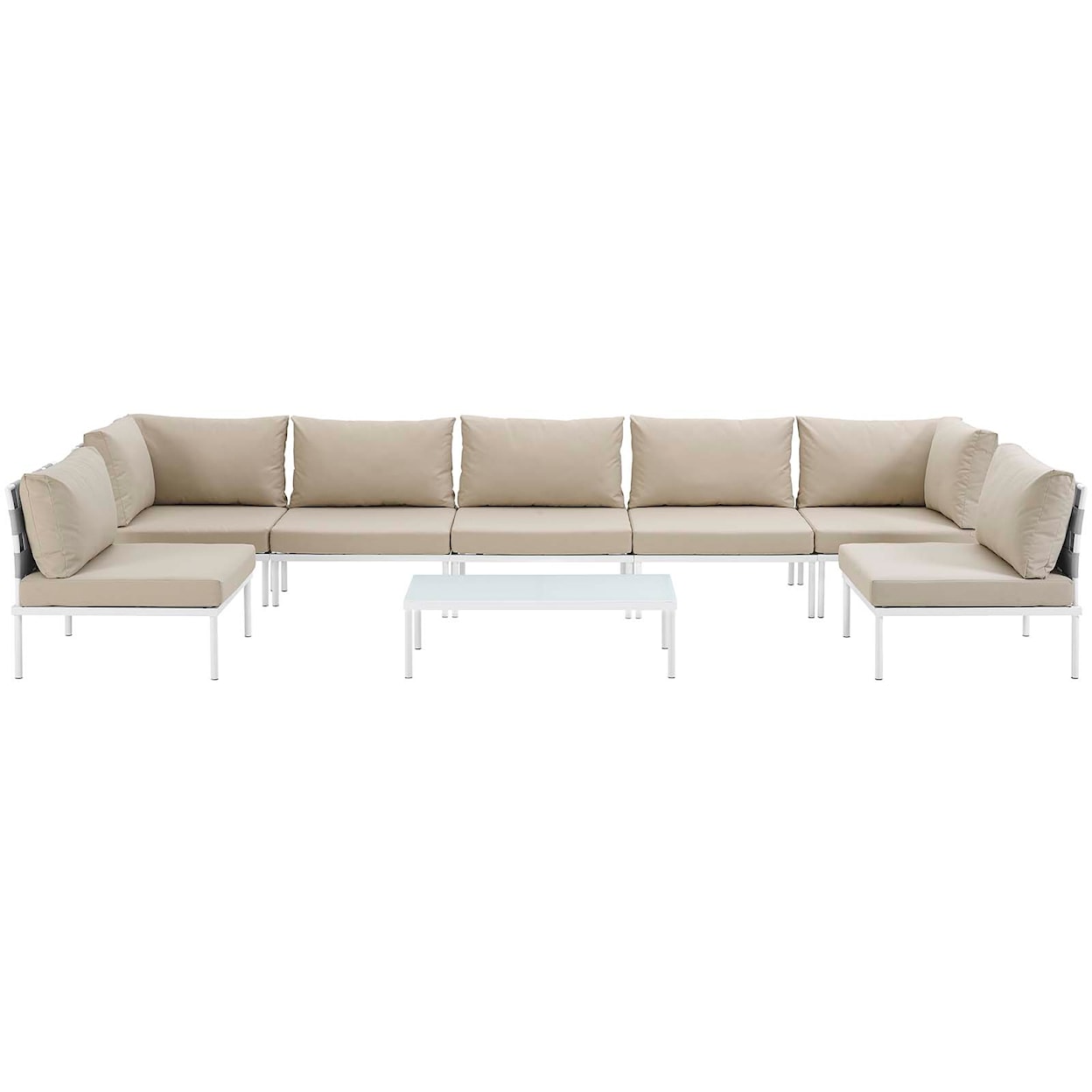 Modway Harmony Outdoor 8 Piece Sectional Sofa Set