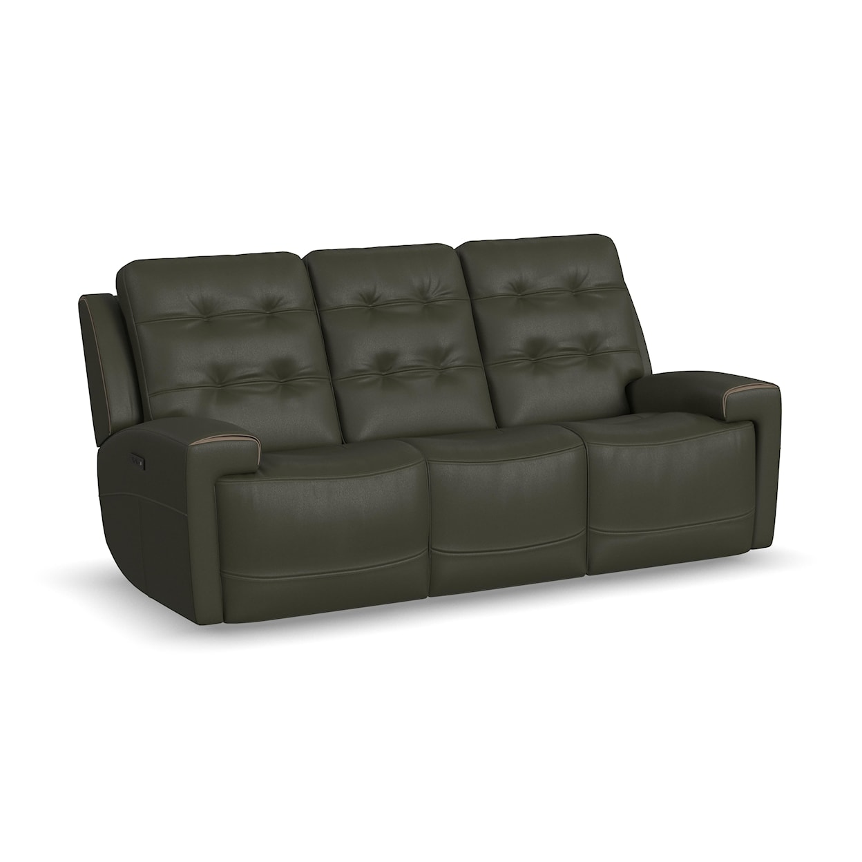 Flexsteel Iris Leather Pwr Reclining Sofa w/ Pwr Headrests