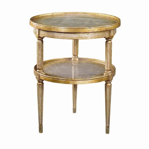 Mid-Century Modern 2-Tier Circular End Table