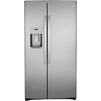Ge(R) 21.8 Cu. Ft. Counter-Depth Fingerprint Resistant Side-By-Side Refrigerator