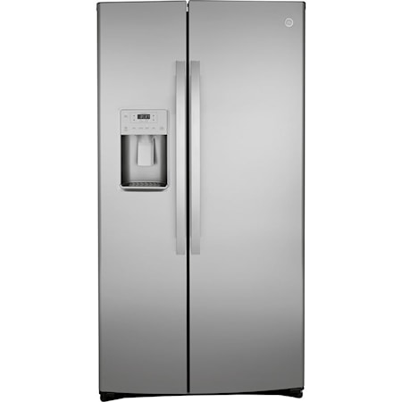 Ge(R) 21.8 Cu. Ft. Counter-Depth Fingerprint Resistant Side-By-Side Refrigerator