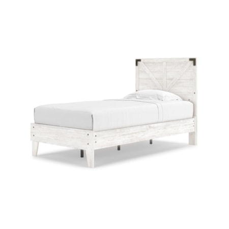 Twin Crossbuck Panel Platform Bed