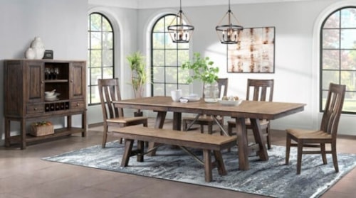 Rustic Six-Piece Dining Set