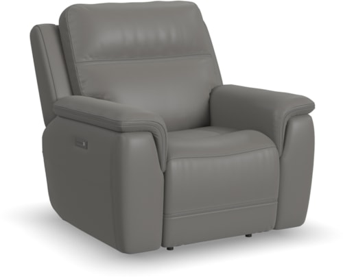 Casual Power Recliner with Power Headrest & Lumbar