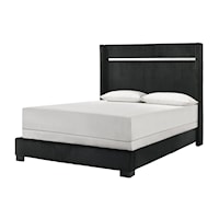 Gennro Contemporary Upholstered Bed - Queen