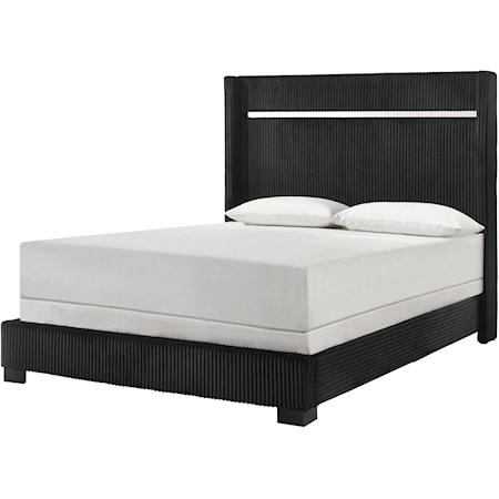 Gennro Contemporary Upholstered Bed - Queen