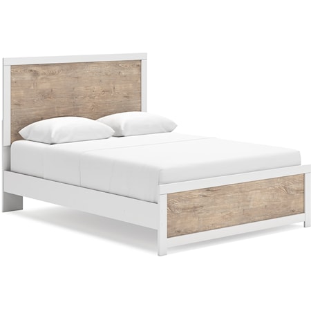 Two-Tone Queen Panel Bed