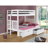 Cambridge Twin over Full Bunk Bed with Storage Drawers