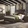 Liberty Furniture Thornwood Hills Transitional 4-Piece King Panel Bed Set