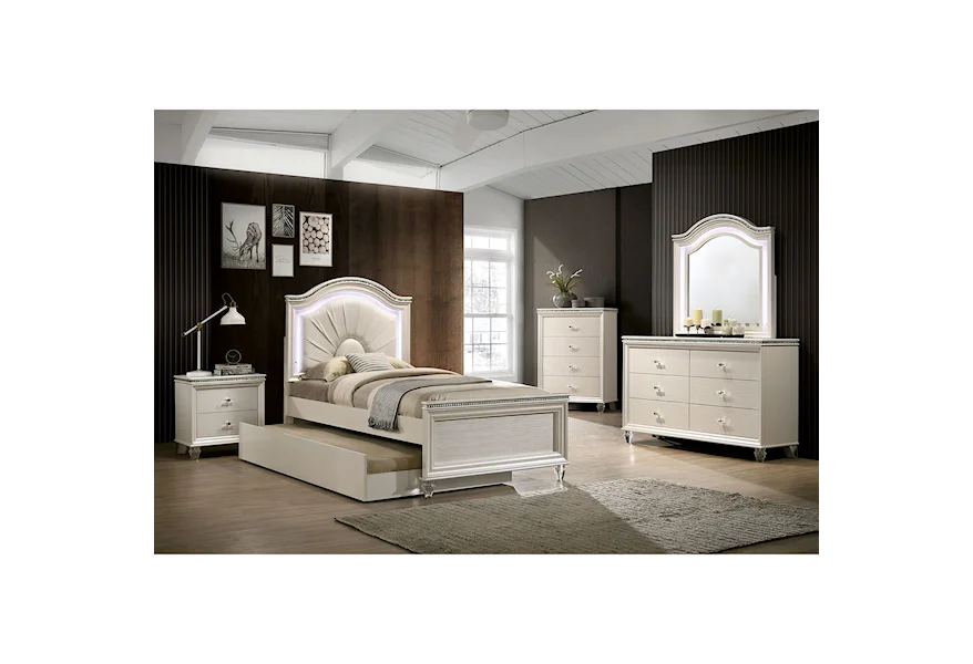 Allie Full Bedroom Set with Trundle by Furniture of America at Furniture and More