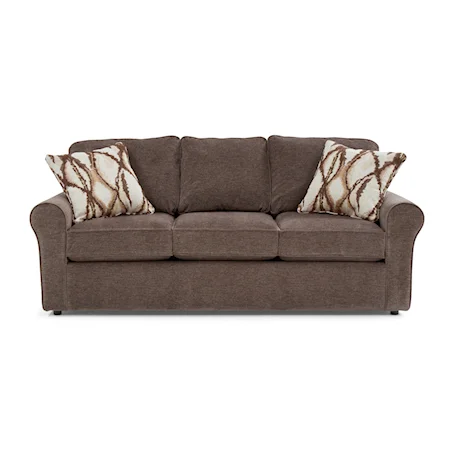 Casual Queen Sleeper Sofa with Memory Foam Mattress