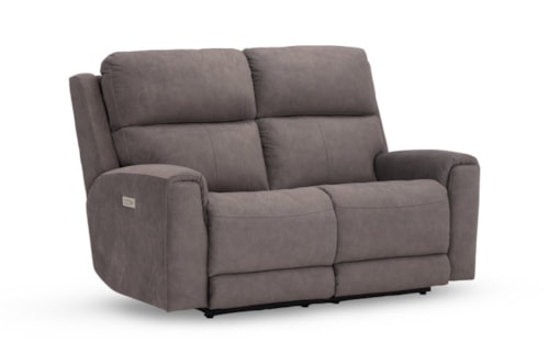 Casual Dual Power Reclining Loveseat with Power Lumbar Support and Power Headrests