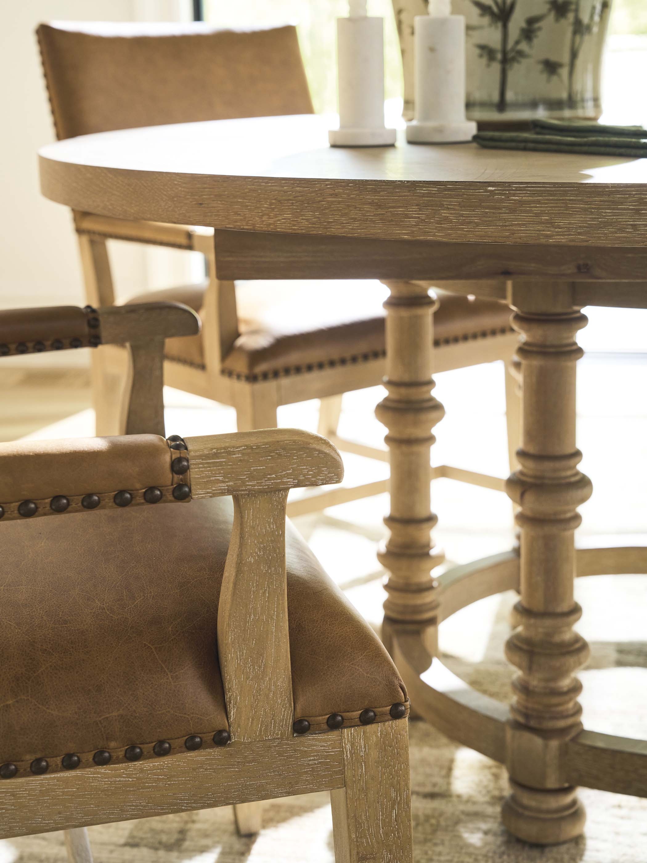 Barclay Butera Montecito Colburn Leather Upholstered Arm Chair