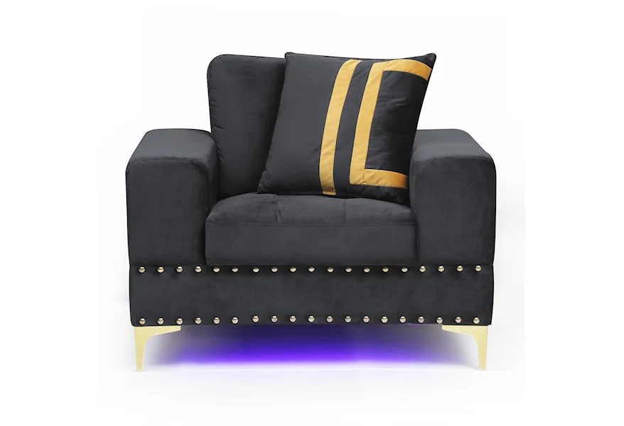 98 Accent Chair with LED Lighting and USB Port by Global Furniture at Corner Furniture