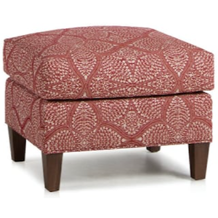 Accent Ottoman with Tapered Legs