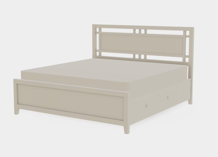 Atwood King Both Drawerside Gridwork Bed