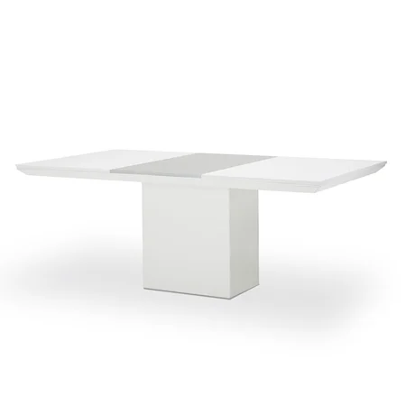 Contemporary Rectangular Dining Table with Single Pedestal Base
