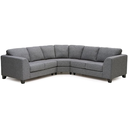 5-Seat Curved Sectional Sofa