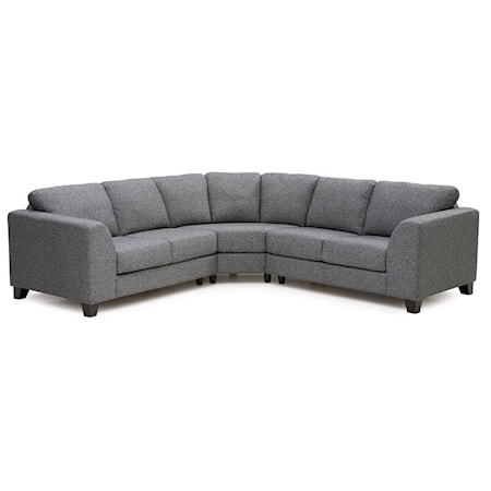 5-Seat Curved Sectional Sofa