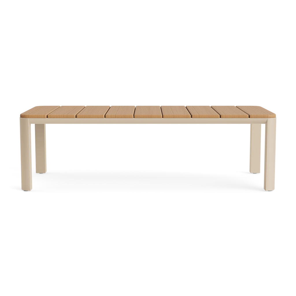 96" Teak-Top Dining Table w/Umbrella Hole