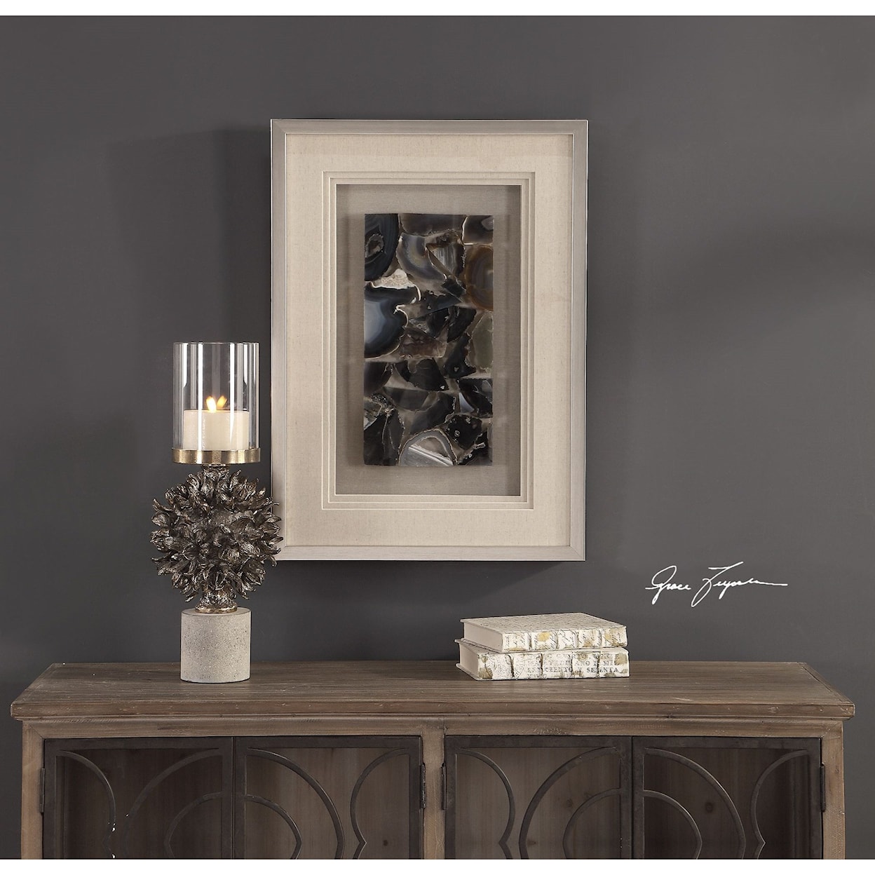 Uttermost Alternative Wall Decor Seana Agate Stone Shadow Box