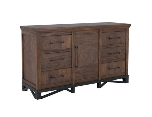 Transitional 6-Drawer Dresser with Microfiber Lined Top Drawers