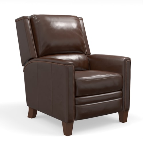 Transitional High Leg Cordless Power Recliner with Power Headrest