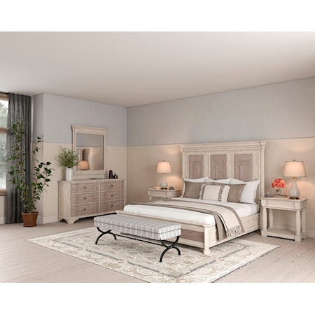 6-Piece Transitional California King Panel Bedroom Set