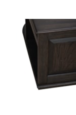 Liberty Furniture Wallace Contemporary Wedge Cocktail Table with Two Sided Lift Tops